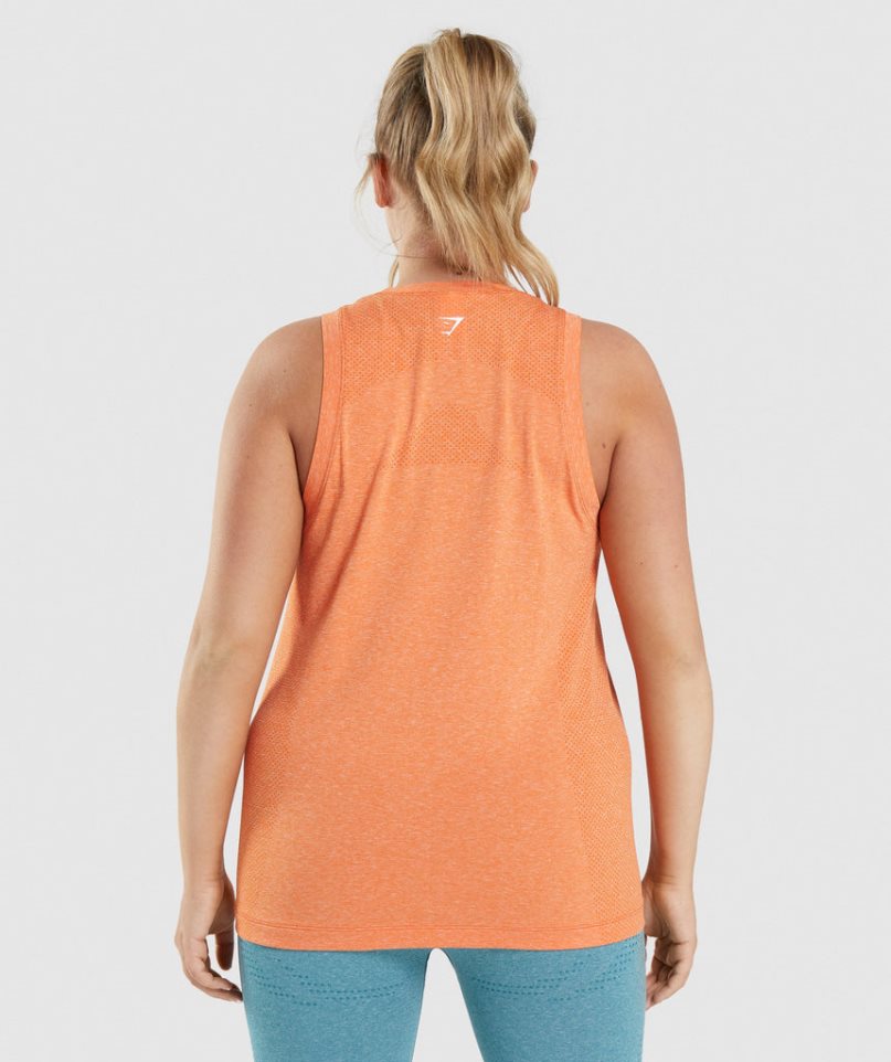 Gymshark Vital Seamless 2.0 Light Női Ujjatlan Póló Narancssárga | HU-S-964