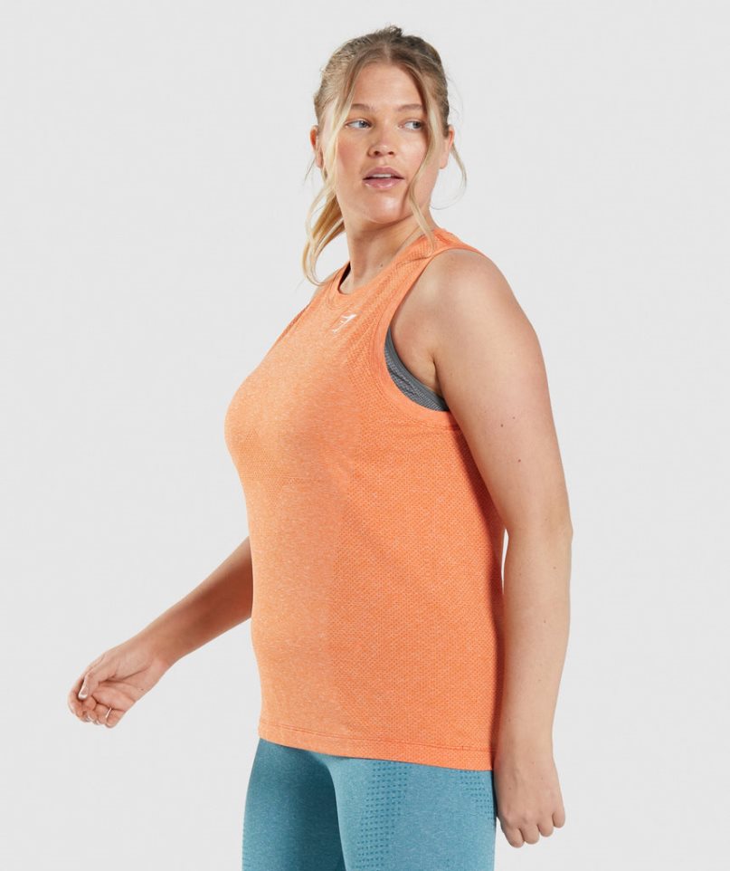 Gymshark Vital Seamless 2.0 Light Női Ujjatlan Póló Narancssárga | HU-S-964