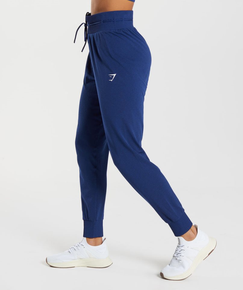 Gymshark Vital Seamless 2.0 Női Jogger Nadrág Kék | HU-O-584