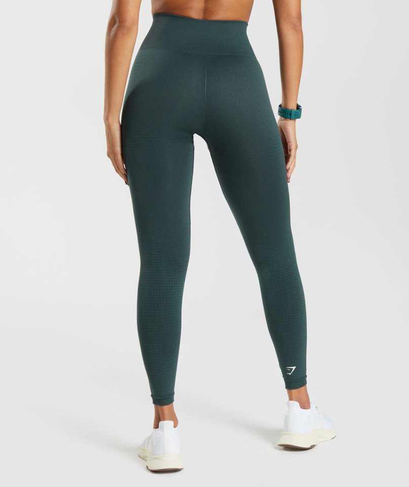 Gymshark Vital Seamless 2.0 Női Leggings Sötétzöld | HU-B-548