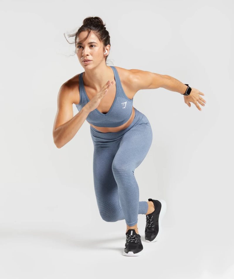 Gymshark Vital Seamless 2.0 Női Leggings Kék | HU-G-269