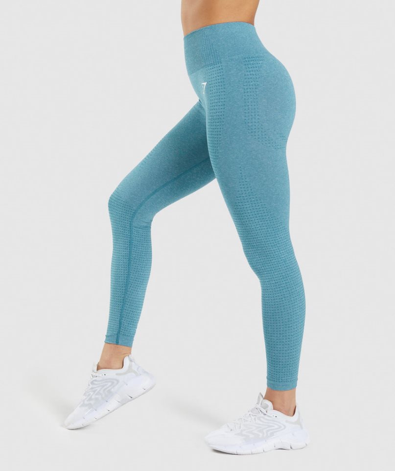 Gymshark Vital Seamless 2.0 Női Leggings Türkiz | HU-P-064