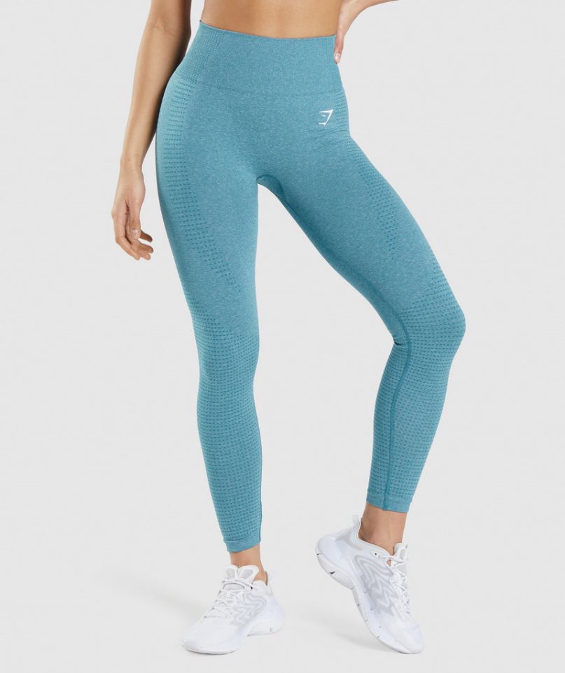 Gymshark Vital Seamless 2.0 Női Leggings Türkiz | HU-P-064