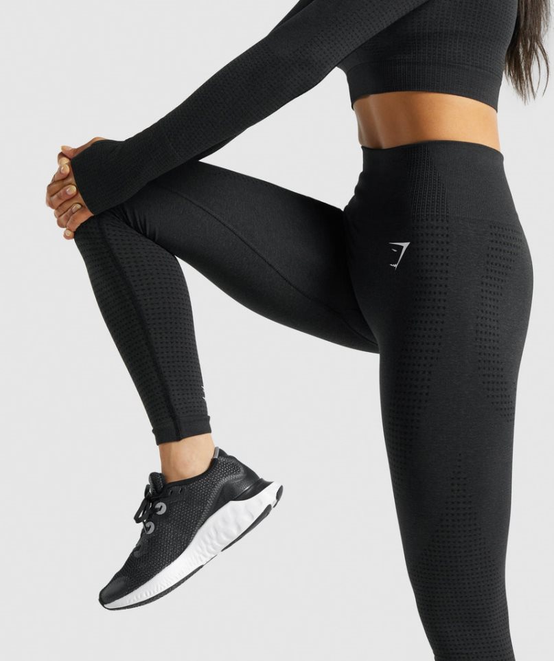 Gymshark Vital Seamless 2.0 Női Leggings Fekete | HU-P-691