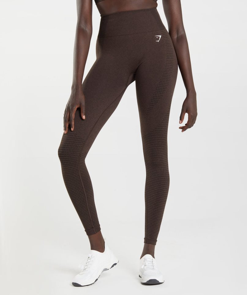 Gymshark Vital Seamless 2.0 Női Leggings Sötétbarna | HU-Q-764