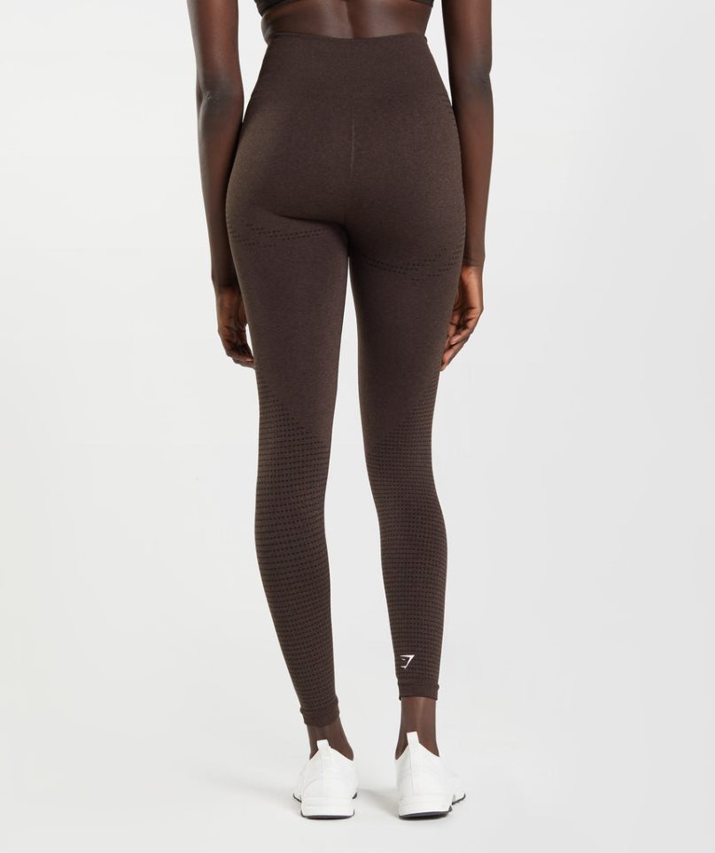 Gymshark Vital Seamless 2.0 Női Leggings Sötétbarna | HU-Q-764