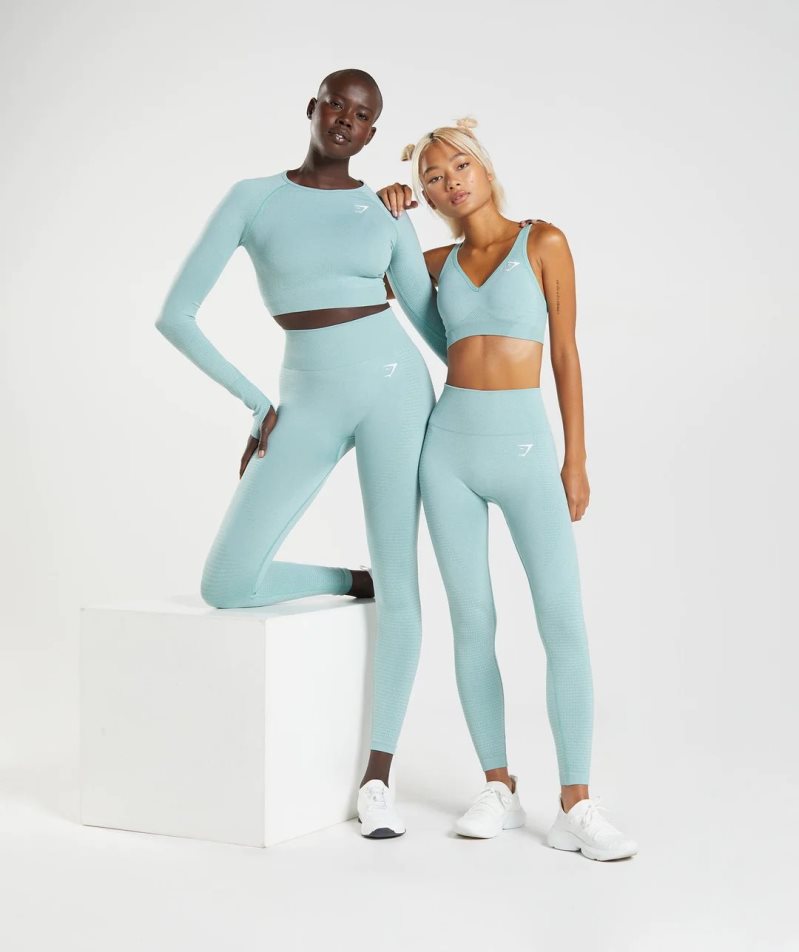 Gymshark Vital Seamless 2.0 Női Leggings Világos Kék | HU-R-315