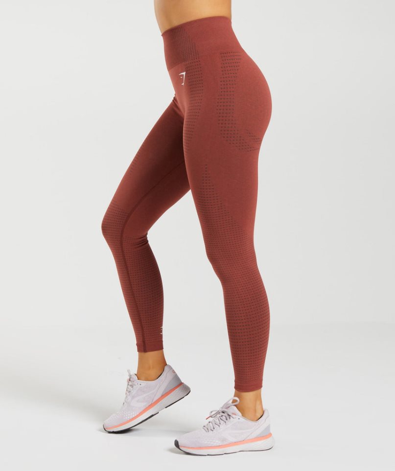 Gymshark Vital Seamless 2.0 Női Leggings Barna | HU-X-258
