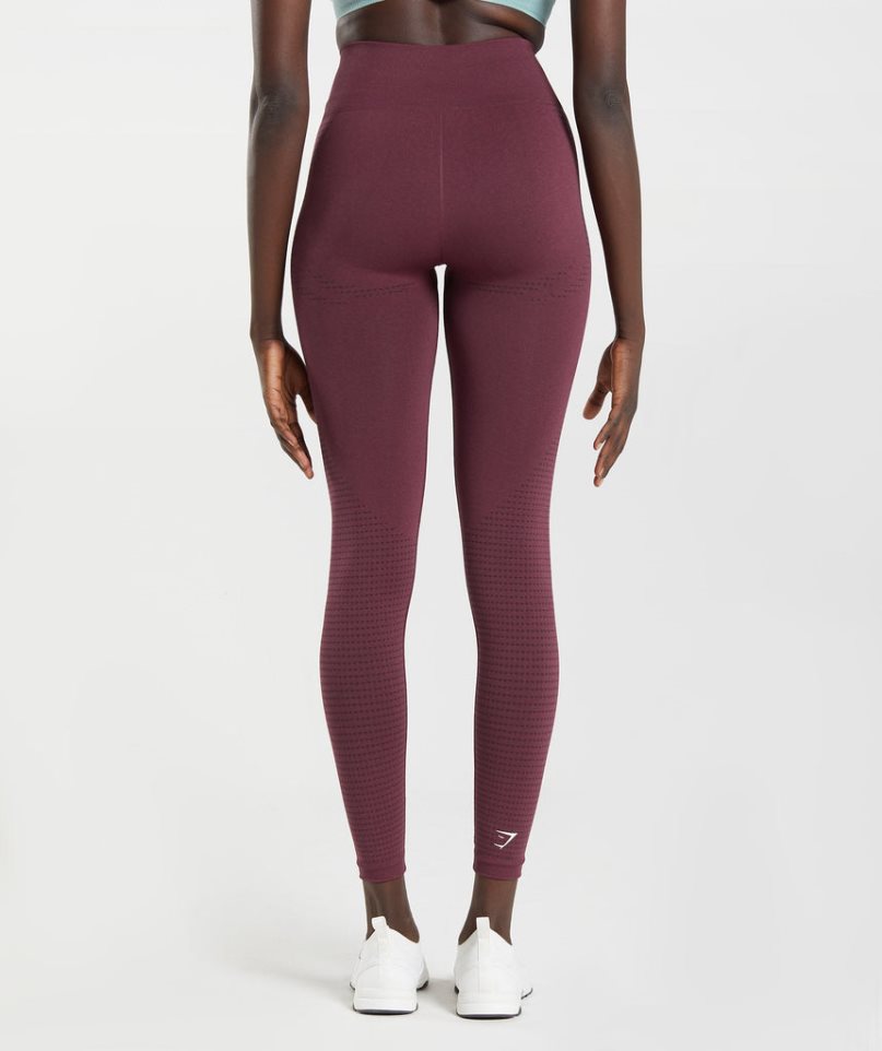 Gymshark Vital Seamless 2.0 Női Leggings Bordó | HU-Z-705