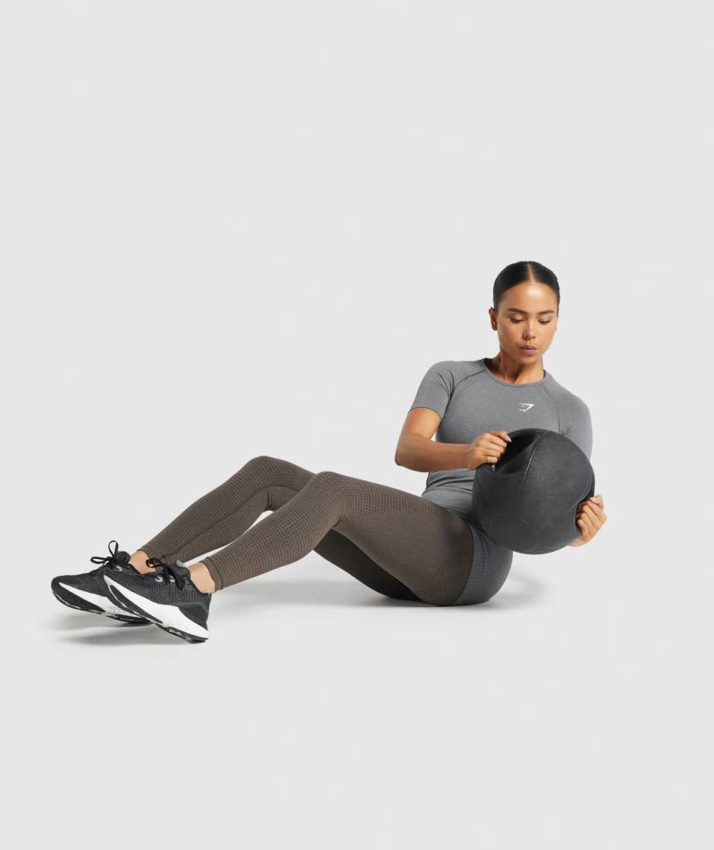 Gymshark Vital Seamless 2.0 Női Póló Szürke | HU-G-382