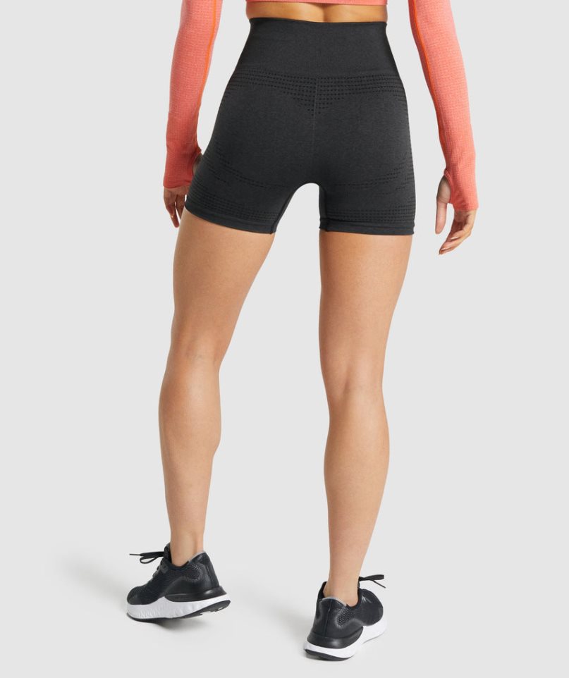 Gymshark Vital Seamless 2.0 Női Rövidnadrág Fekete | HU-A-781
