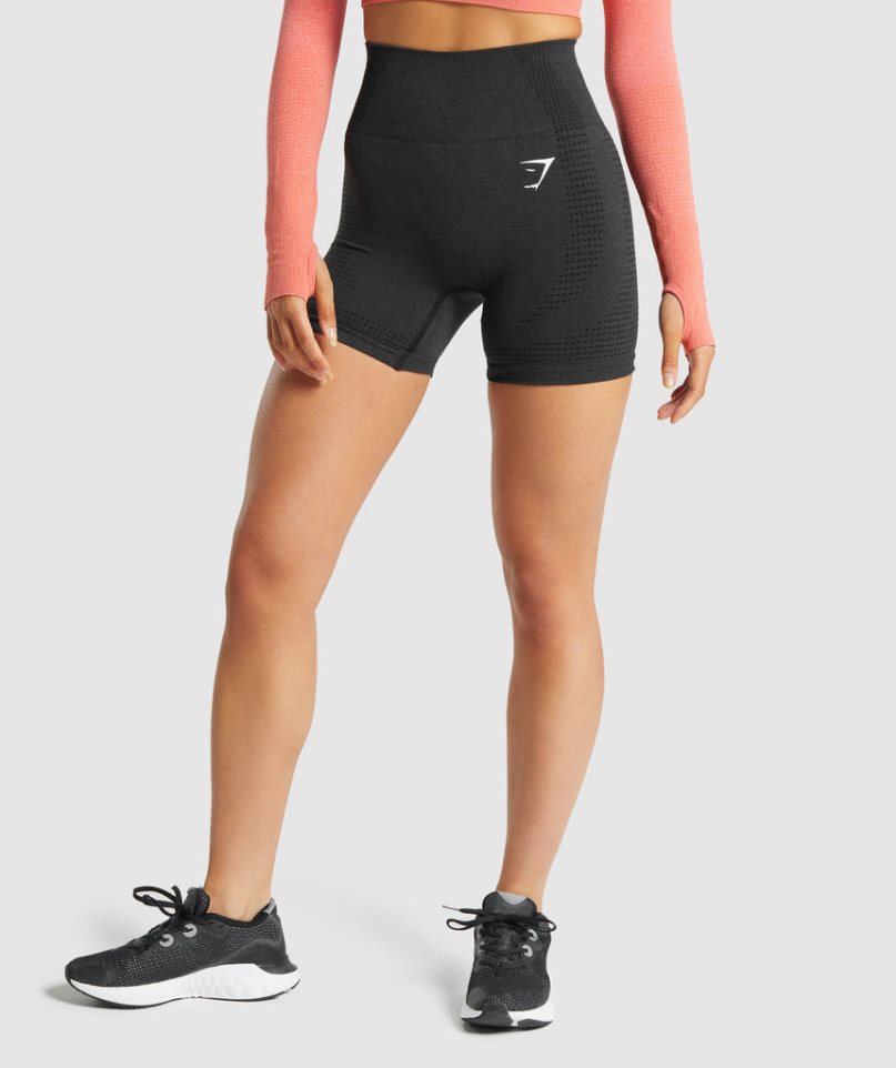 Gymshark Vital Seamless 2.0 Női Rövidnadrág Fekete | HU-A-781