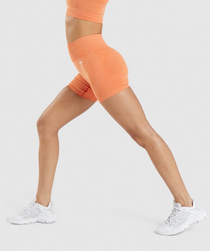 Gymshark Vital Seamless 2.0 Női Rövidnadrág Narancssárga | HU-F-096