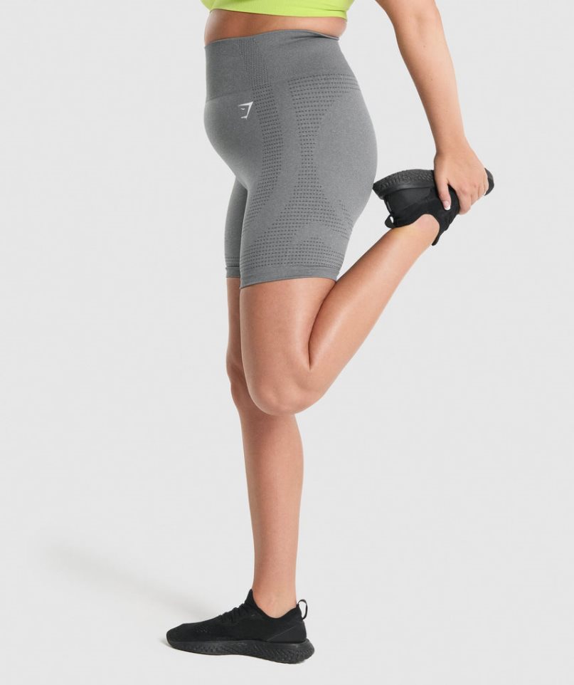 Gymshark Vital Seamless 2.0 Női Rövidnadrág Szürke | HU-G-951