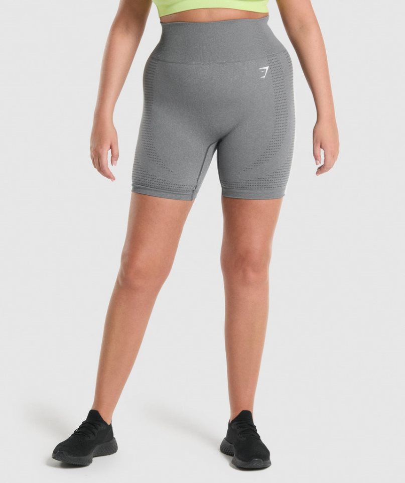 Gymshark Vital Seamless 2.0 Női Rövidnadrág Szürke | HU-G-951