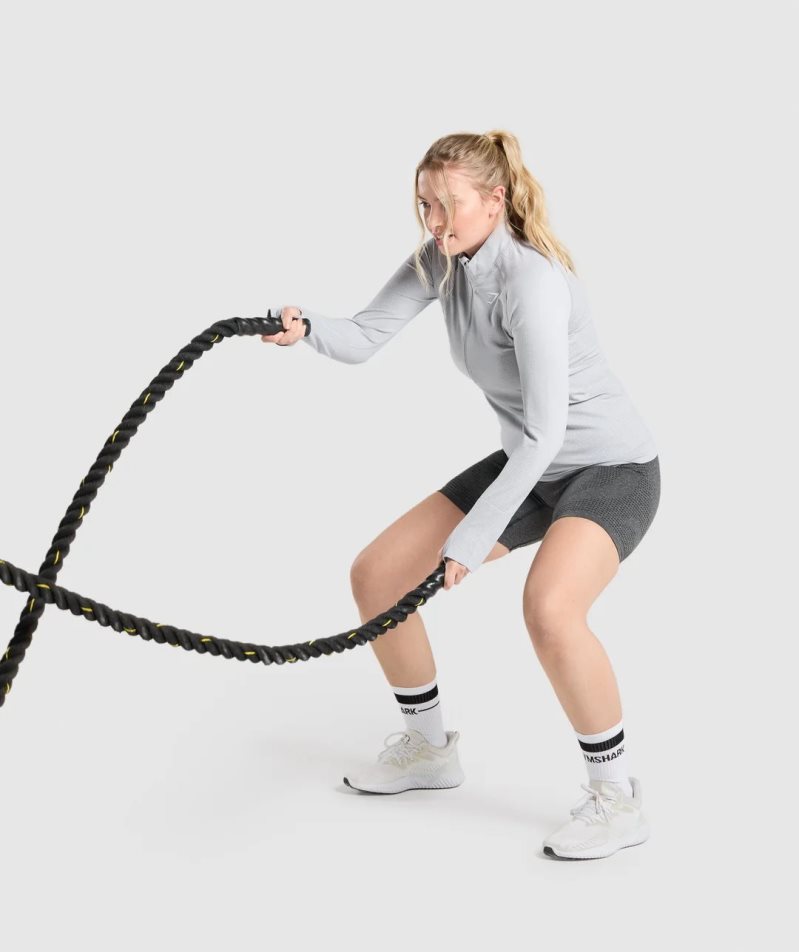 Gymshark Vital Seamless 2.0 Női Rövidnadrág Sötétszürke | HU-I-895