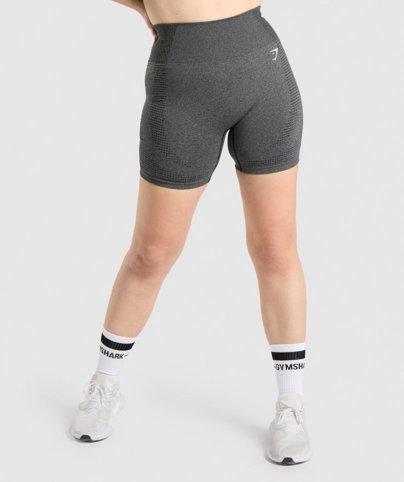 Gymshark Vital Seamless 2.0 Női Rövidnadrág Sötétszürke | HU-I-895