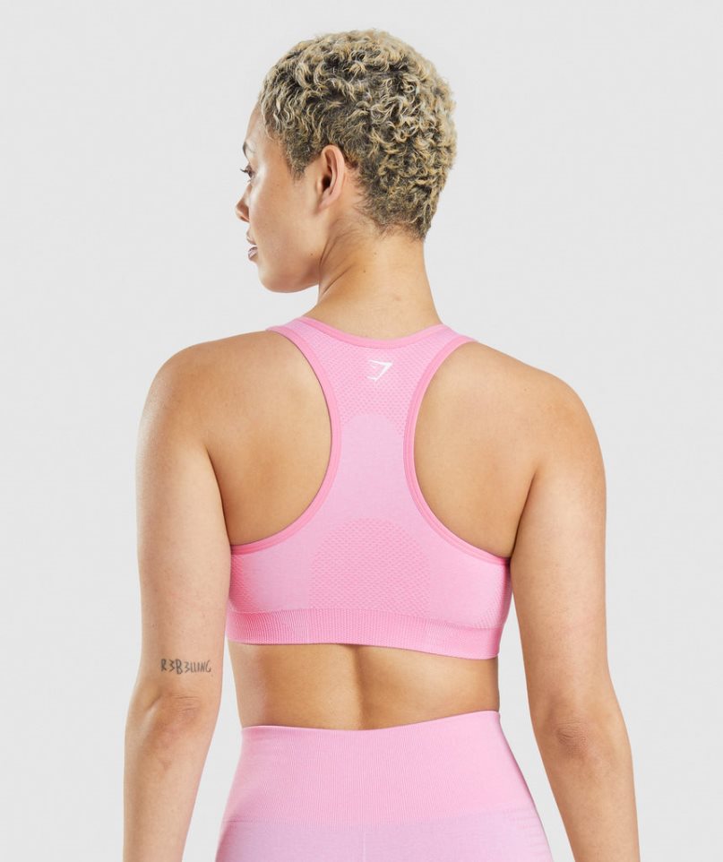 Gymshark Vital Seamless 2.0 Női Sportmelltartó Rózsaszín | HU-U-854