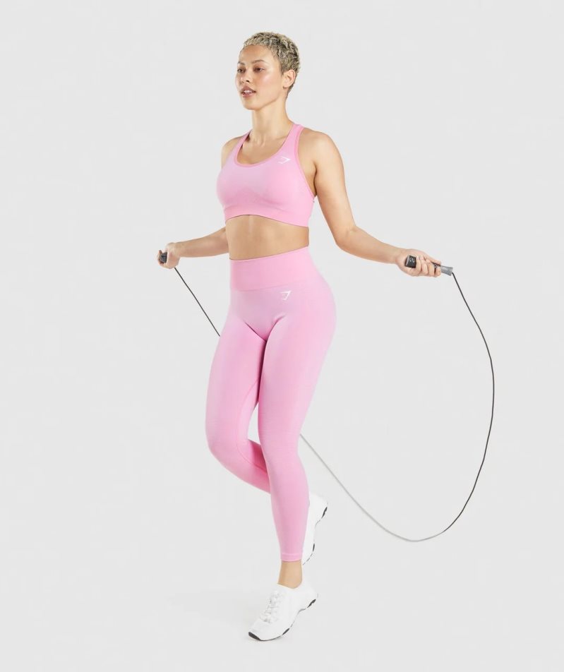 Gymshark Vital Seamless 2.0 Női Sportmelltartó Rózsaszín | HU-U-854