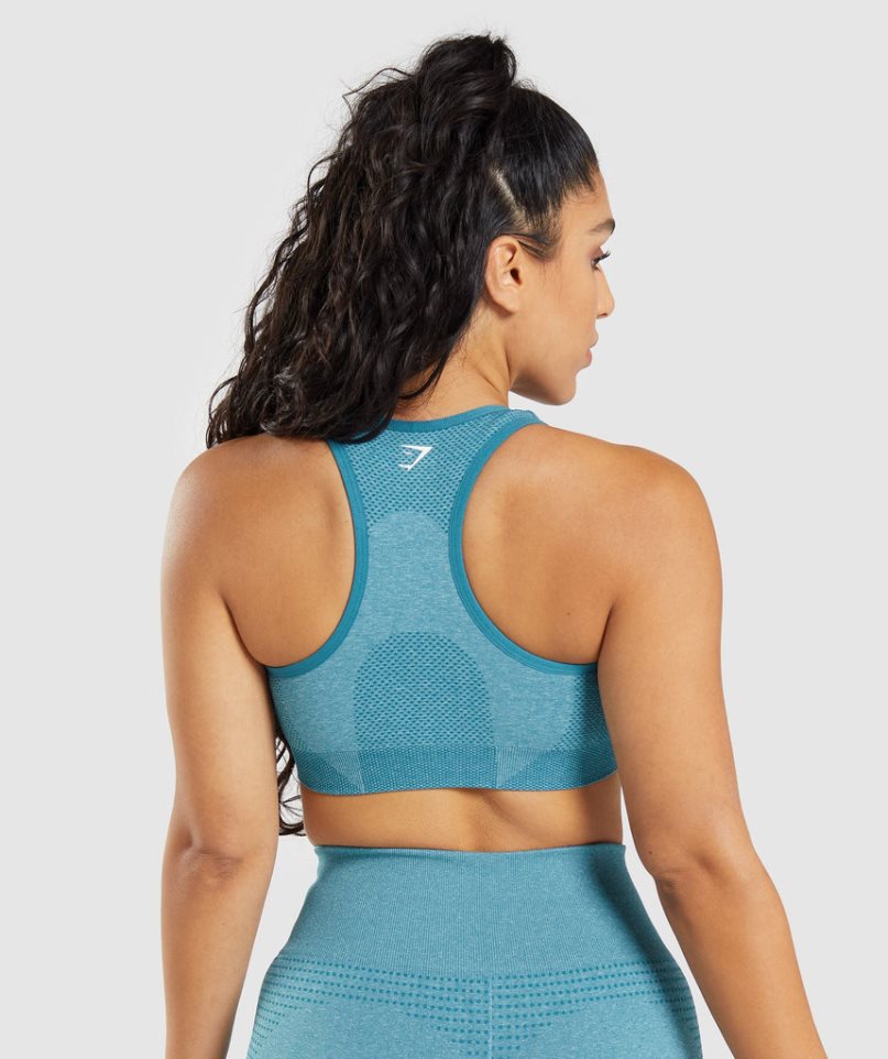 Gymshark Vital Seamless 2.0 Női Sportmelltartó Türkiz | HU-V-563