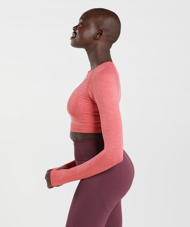 Gymshark Vital Seamless 2.0 Női Vágott Felsők Rózsaszín | HU-O-526