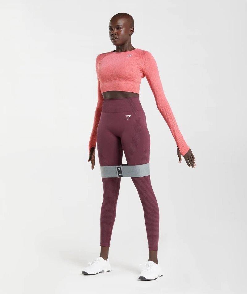 Gymshark Vital Seamless 2.0 Női Vágott Felsők Rózsaszín | HU-O-526