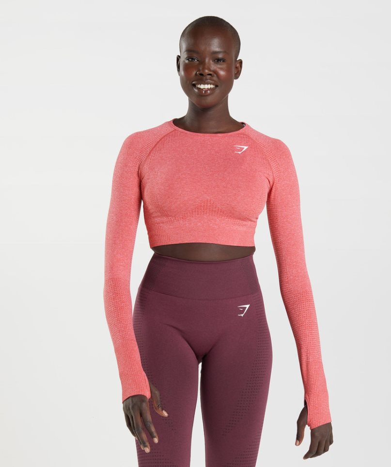 Gymshark Vital Seamless 2.0 Női Vágott Felsők Rózsaszín | HU-O-526
