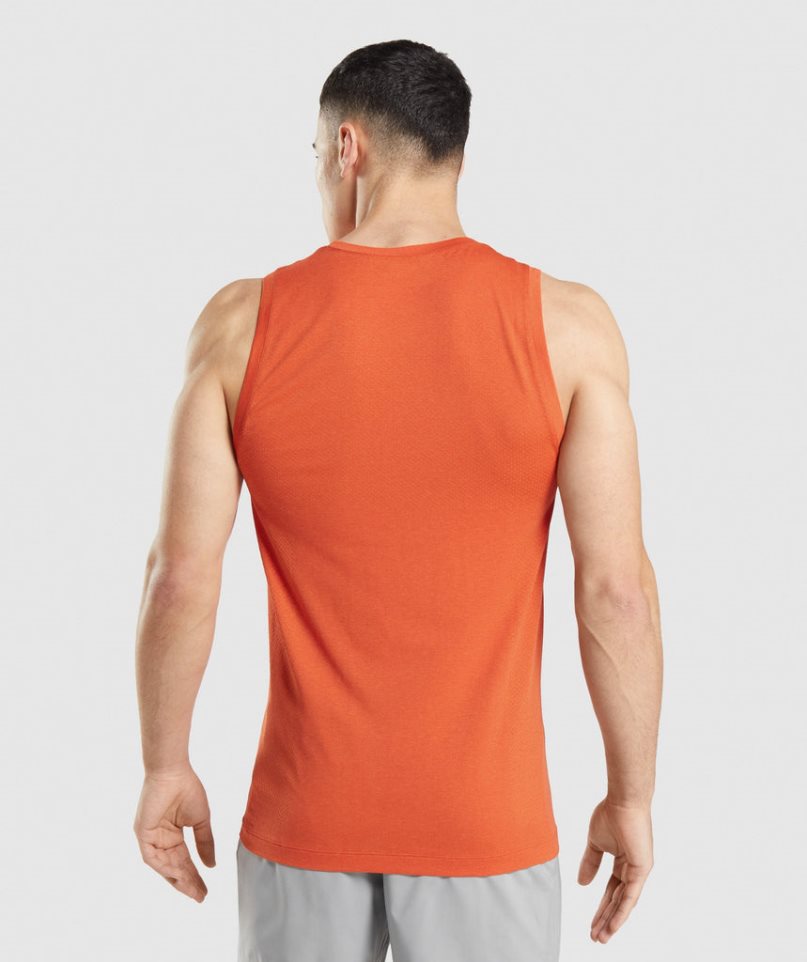 Gymshark Vital Seamless Light Férfi Ujjatlan Póló Narancssárga | HU-R-031