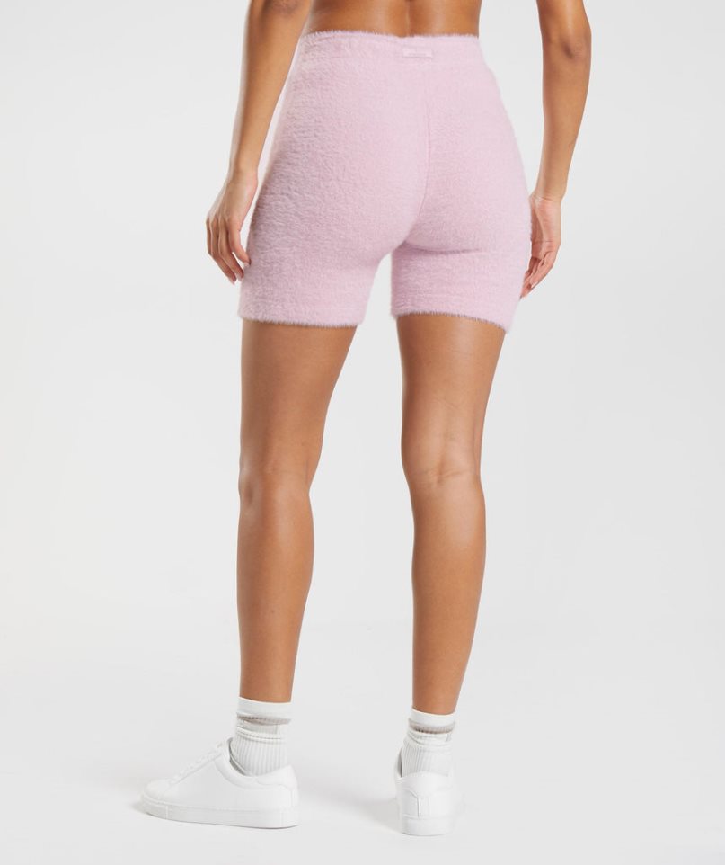 Gymshark Whitney Eyelash Knit Női Rövidnadrág Rózsaszín | HU-G-835