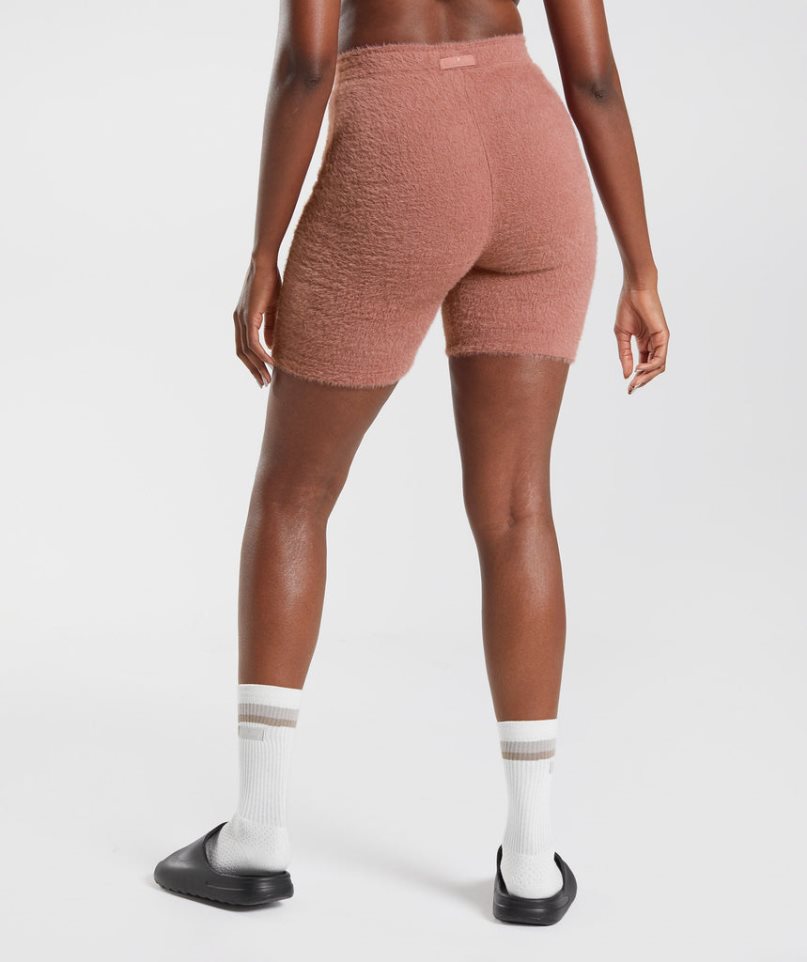Gymshark Whitney Eyelash Knit Női Rövidnadrág Rózsaszín | HU-X-218