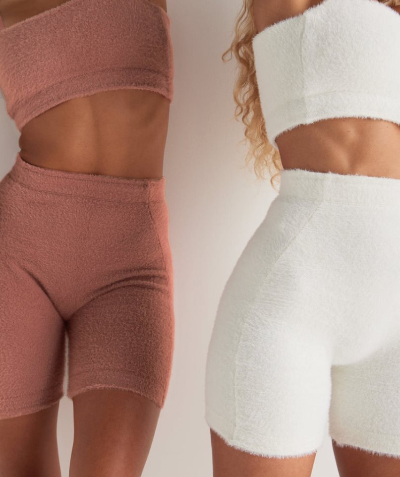 Gymshark Whitney Eyelash Knit Női Rövidnadrág Rózsaszín | HU-X-218