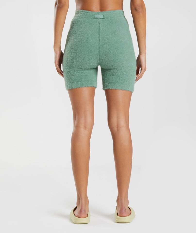 Gymshark Whitney Eyelash Knit Női Rövidnadrág Zöld | HU-Y-368