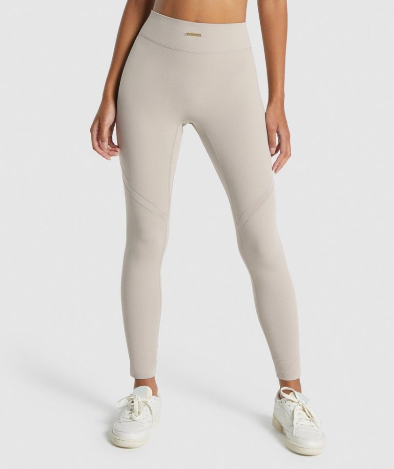 Gymshark Whitney Mesh Női Leggings Világos Szürke | HU-R-982