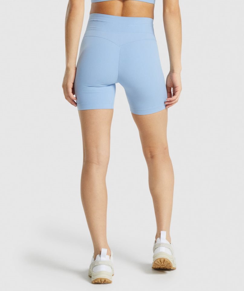 Gymshark Whitney Mesh Női Rövidnadrág Kék | HU-T-354