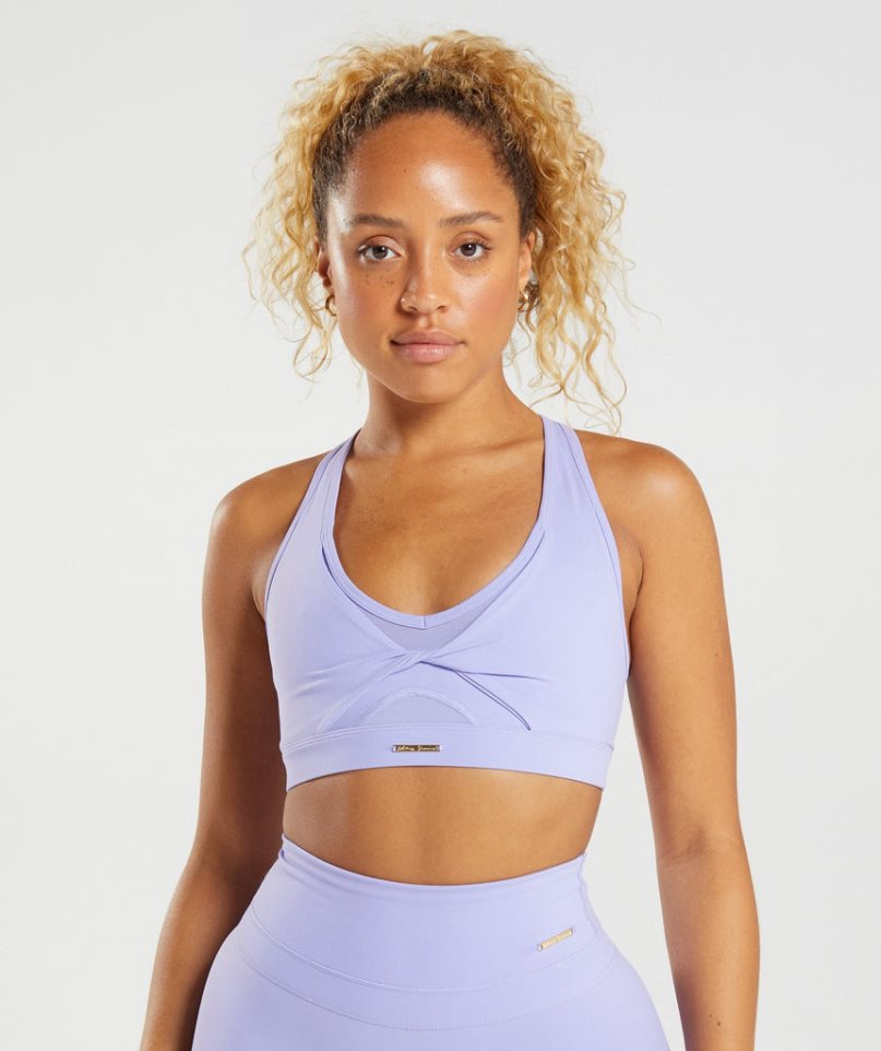 Gymshark Whitney Mesh Női Sportmelltartó Lila | HU-E-908