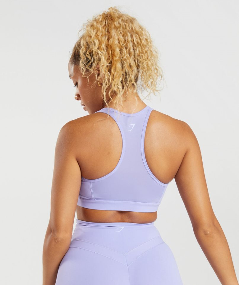 Gymshark Whitney Mesh Női Sportmelltartó Lila | HU-E-908