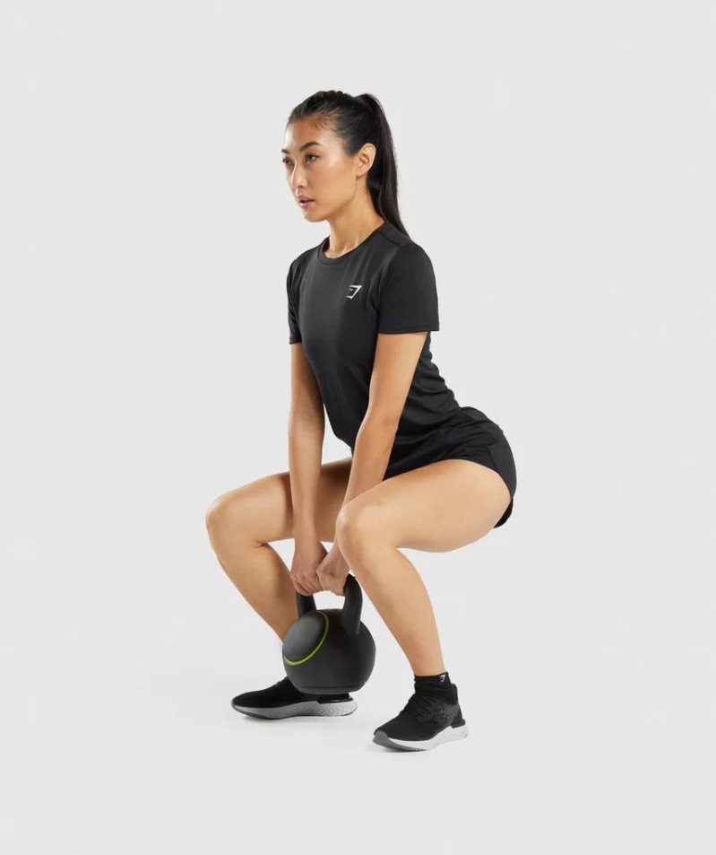 Gymshark Woven Tab Sneaker 3pk Zokni Fekete | HU-Y-054