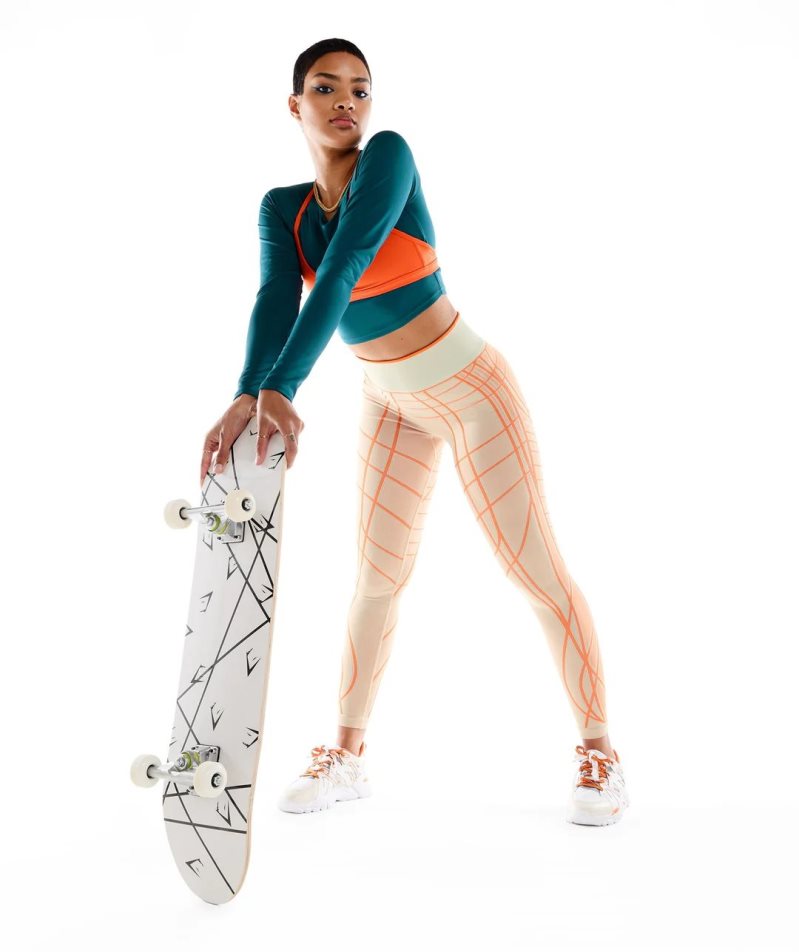 Gymshark Wtflex Linear Seamless Női Leggings Narancssárga | HU-H-703