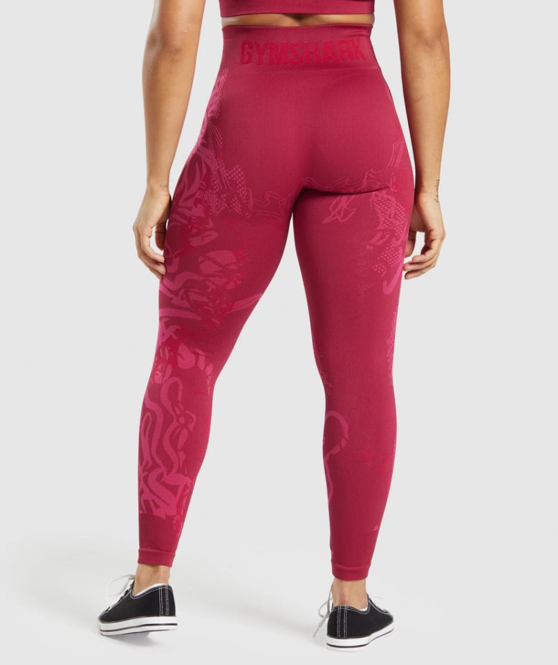 Gymshark Wtflex Seamless Női Leggings Fukszia | HU-W-619