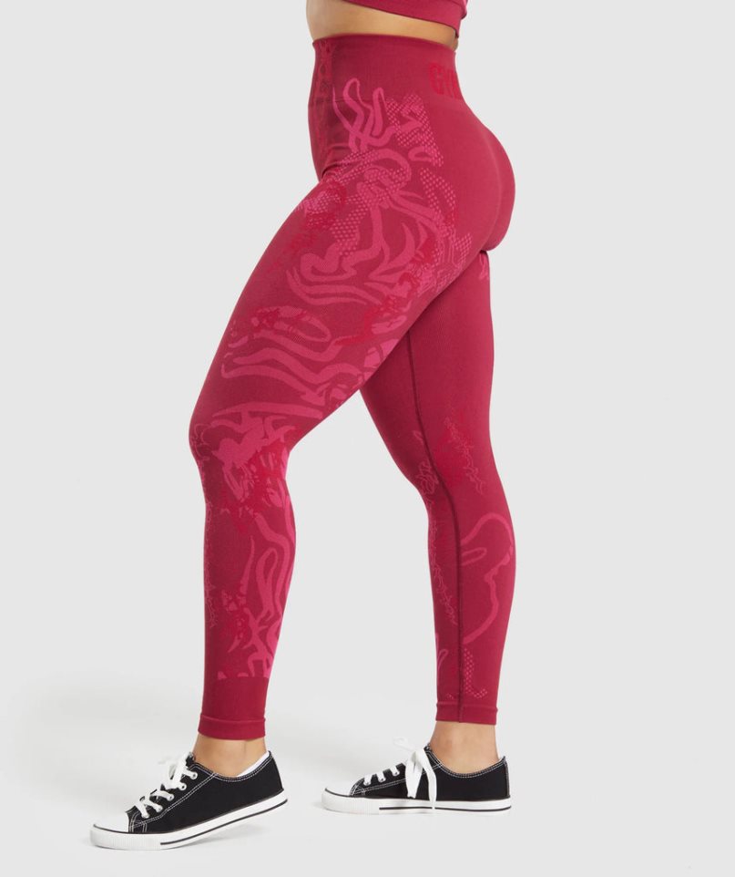 Gymshark Wtflex Seamless Női Leggings Fukszia | HU-W-619