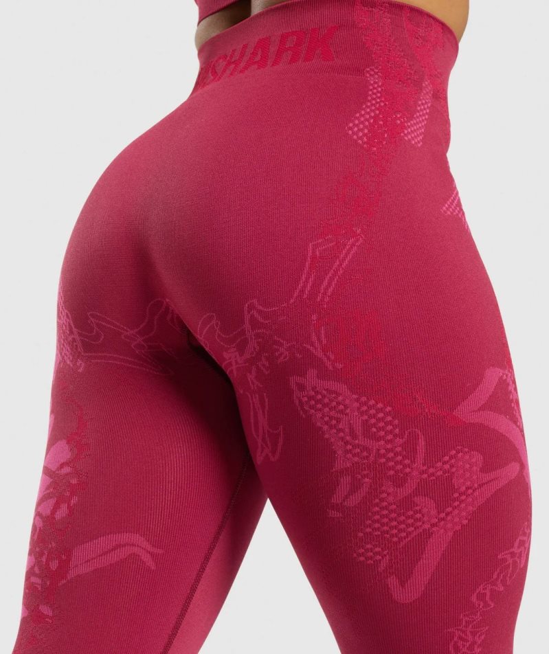 Gymshark Wtflex Seamless Női Leggings Fukszia | HU-W-619