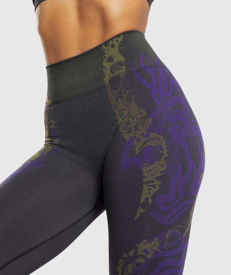 Gymshark Wtflex Seamless Női Leggings Lila | HU-B-485